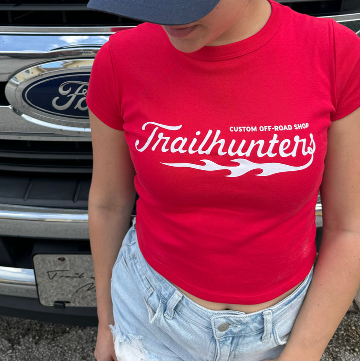 Trailhunnies Flamin' Crop Tee (Red)