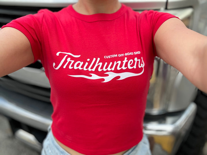 Trailhunnies Flamin' Crop Tee (Red)